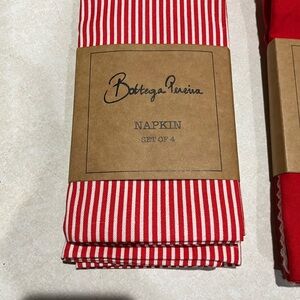 Choice of 4 piece red designer napkin set - Bottega Pereira